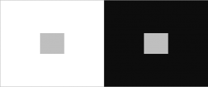 明るさの違いがわかる明度対比の画像